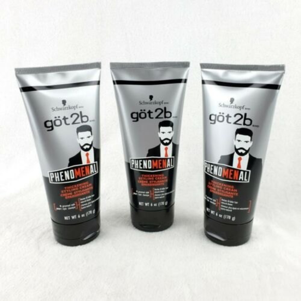Got2b Phenomenal Thickening Styling Cream Schwarzkopf 6oz Discontinued Lot of 3